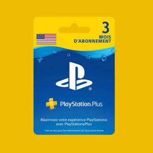 Abonnement Playstation plus 3 mois usa