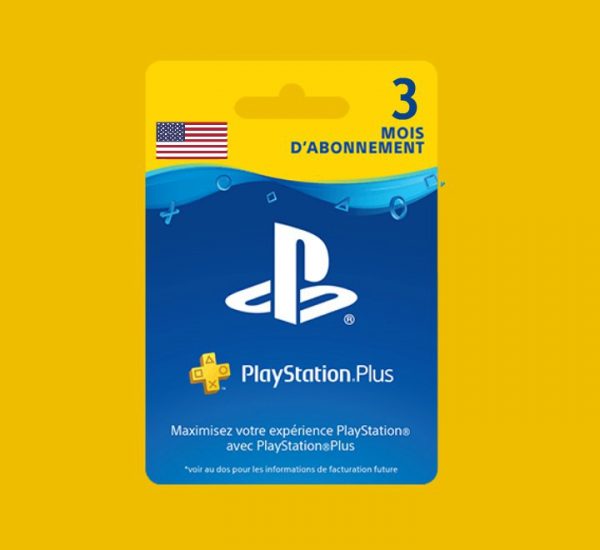 Abonnement Playstation plus 3 mois usa